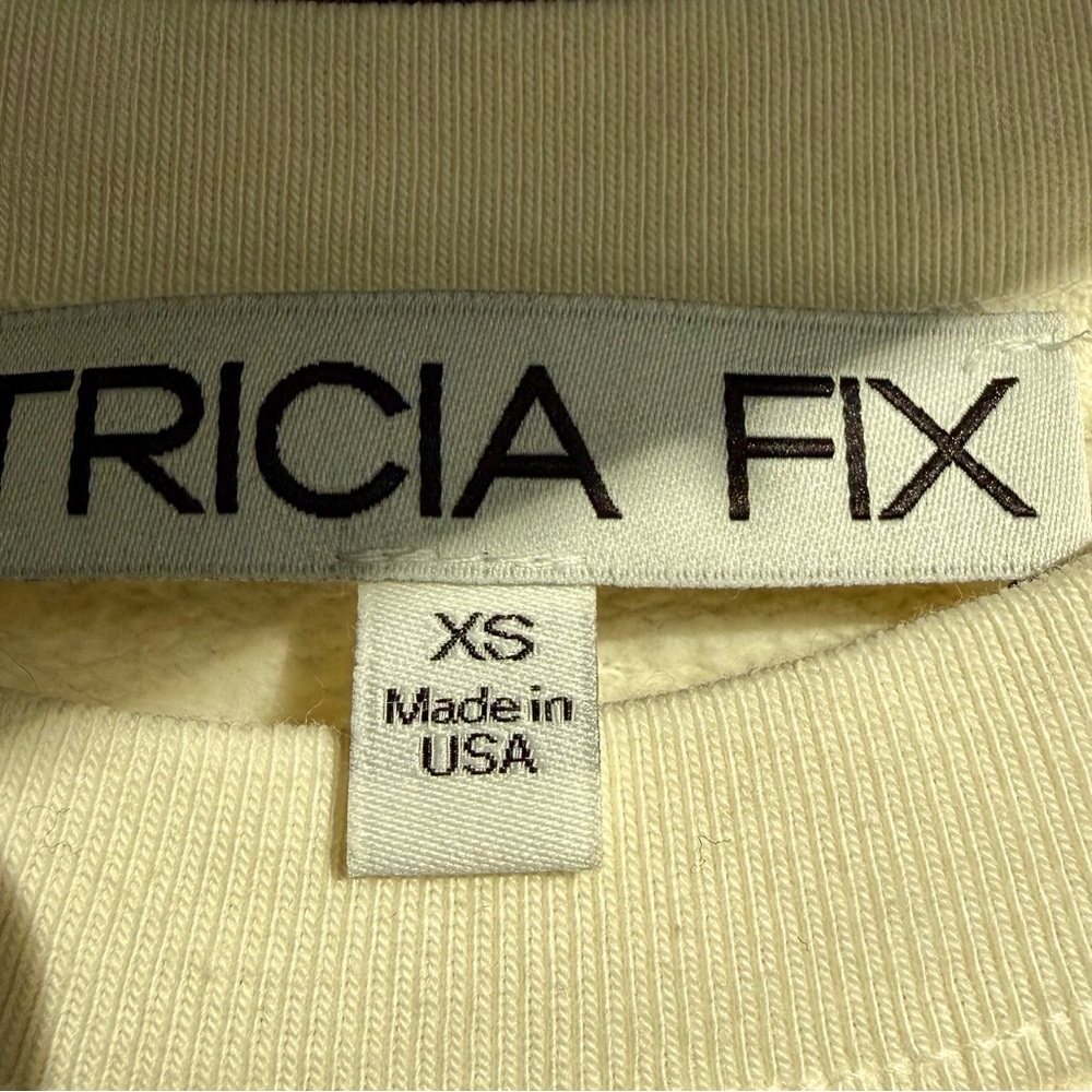 Tricia Fix Free People Exclusive Butterfly Crewneck Sweatshirt in Cream Xs - Picture 2 of 4